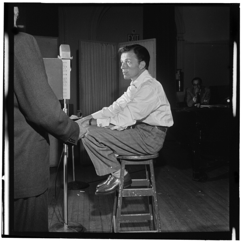 Frank Sinatra at Liederkrantz Hall in New York circa 1947.