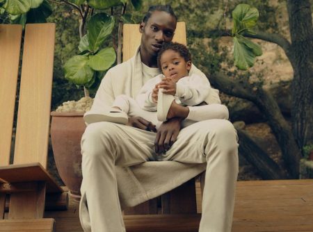 Adonis Bosso and his son Saphir front Fear of God's launch of its new loungewear range.