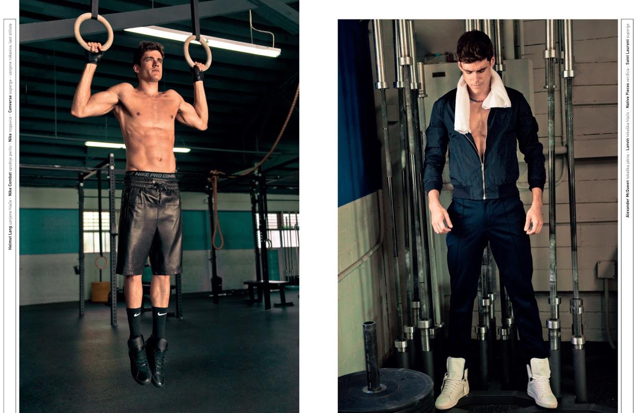 Caio Cesar Workout Themed Fashion Editorial 2015 David Magazine 005