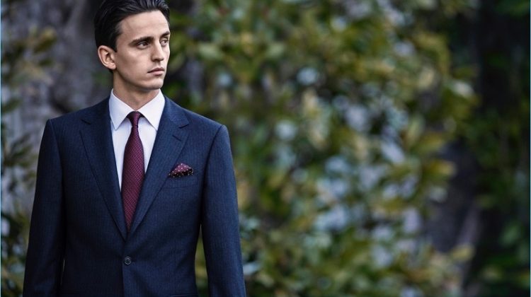 British model Alex Dunstan stars in Gieves & Hawkes' fall-winter 2017 campaign.