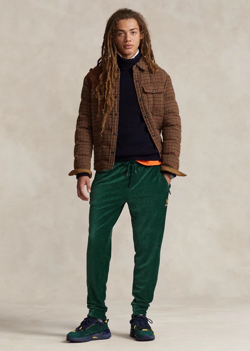 Green Knit Corduroy Jogger Pant Ralph Lauren Men