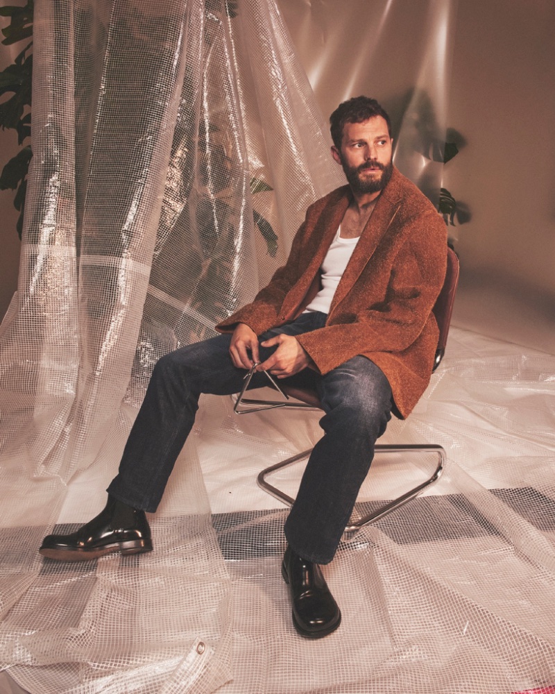 Loewe menswear. Jamie Dornan