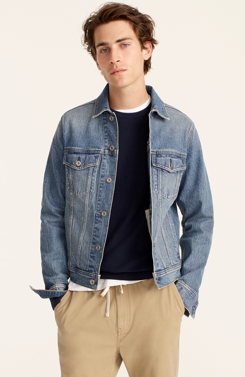 J.Crew Denim Trucker Jacket Men