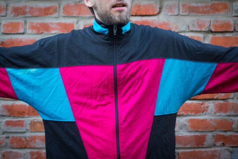 Neon Windbreaker 90s Mens Fashion