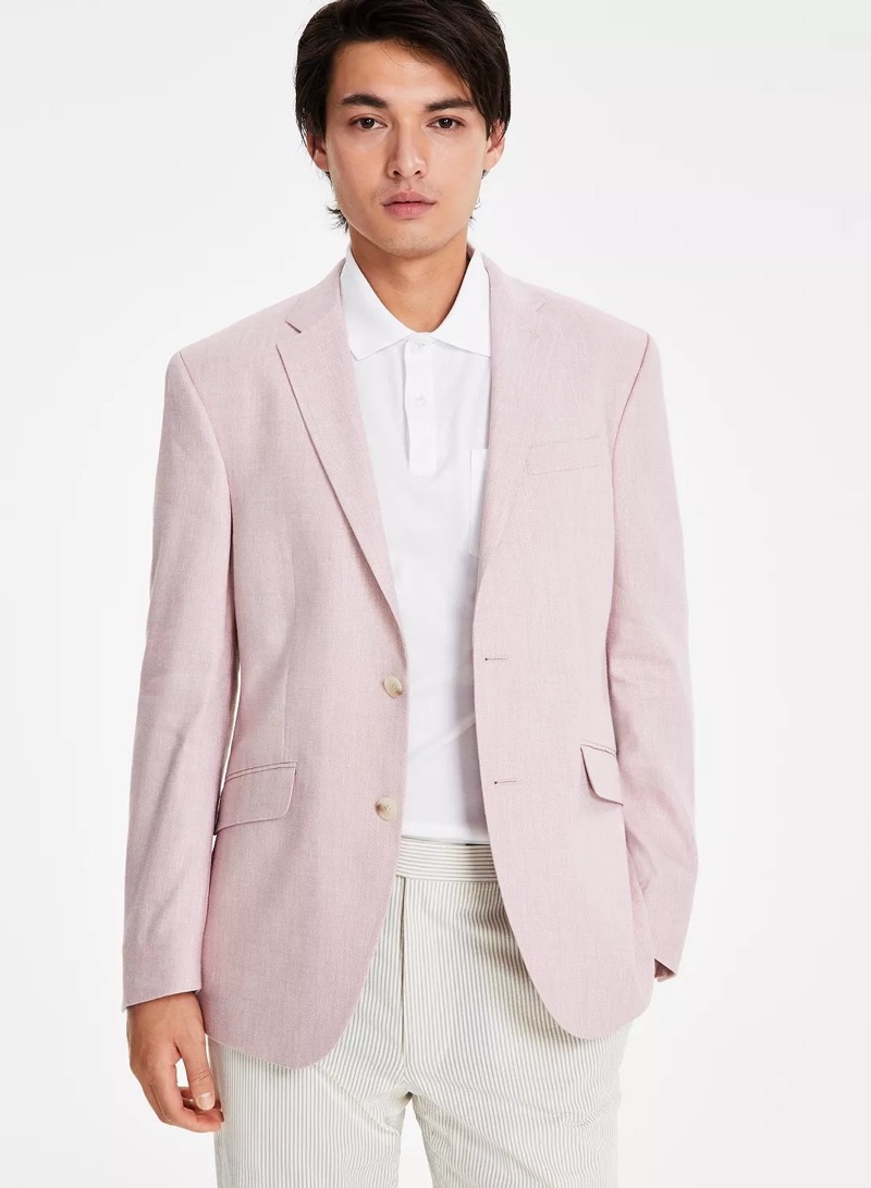 Pink Sport Coat Polo Shirt Seersucker Pants Kenneth Cole Reaction Macys