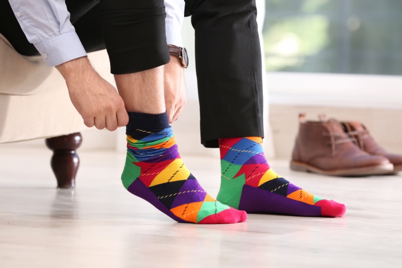 Printed Argyle Socks Man